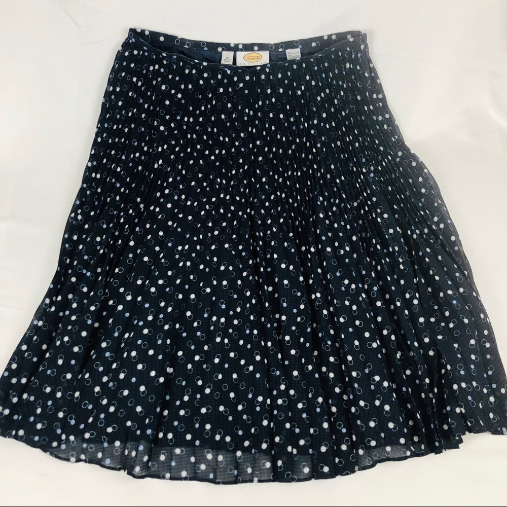NWOT Talbots A Line Midi Skirt Polka Dots Sz 10